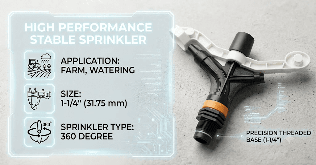 1-1/4 Inch Rain Gun Sprinkler